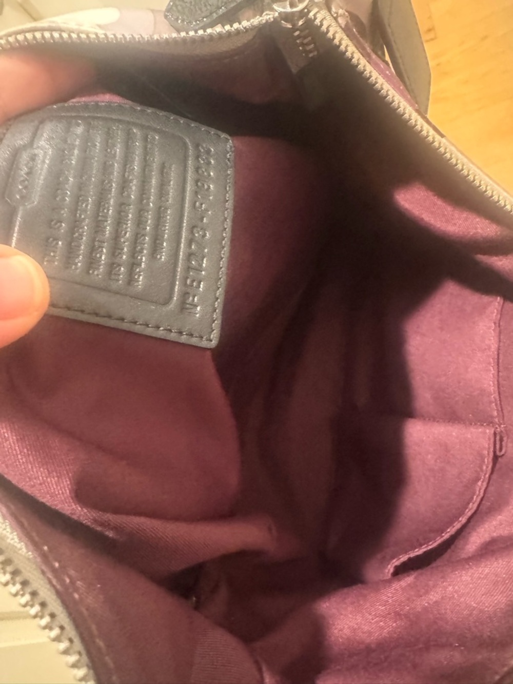 Coach Purple, Black and Gray Signature Shoulder Bag - Picture 6 of 16